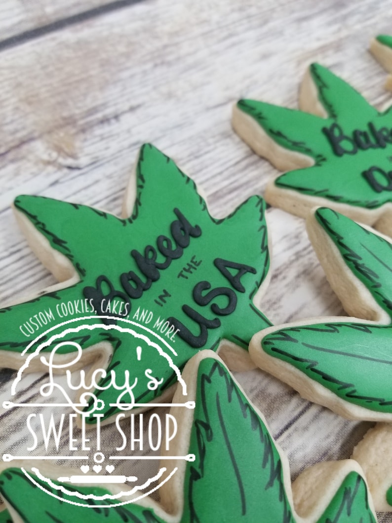 Pot Leaf Cookies Weed Cookies Marijuana Cookies 420 Etsy