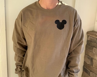 Men's Mickey Mouse Disney Sweatshirt, Dad Disney Sweatshirt, Neutral Crewneck Sweatshirt