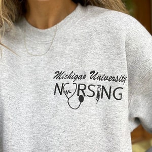 Nursing Sweatshirt University School Nursing Program Crewneck