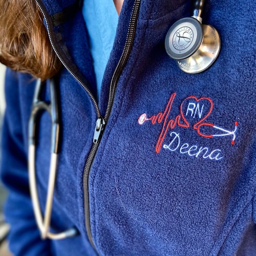 Medical Nurse Full Zip Personalized Fleece Jacket for Women Etsy