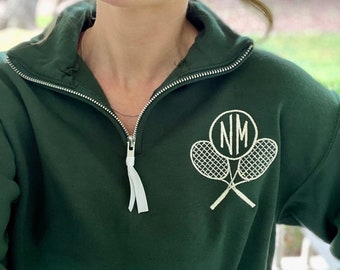 Monogram Golf Sweatshirt Quarter Zip Personalized Golf -  Israel