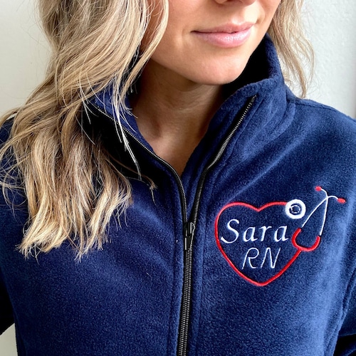 Medical Nurse Full Zip Personalized Fleece Jacket for Women Etsy