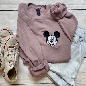 Disney Mickey Mouse Crewneck, Vintage Mickey Sweatshirt, Retro Disney Crew Neck, Black & White Retro Mickey Shirt, Vintage Disney Pullover