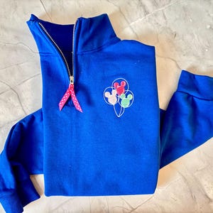 Bluza z zamkiem błyskawicznym Disney Balloons z motywem Myszki Miki i magicznymi balonami zdjęcie 3