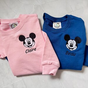 Toddler Boy Disney Sweatshirt Mickey Mouse Boys Embroidered sweatshirt Little Boy Disneyworld Shirt bild 2