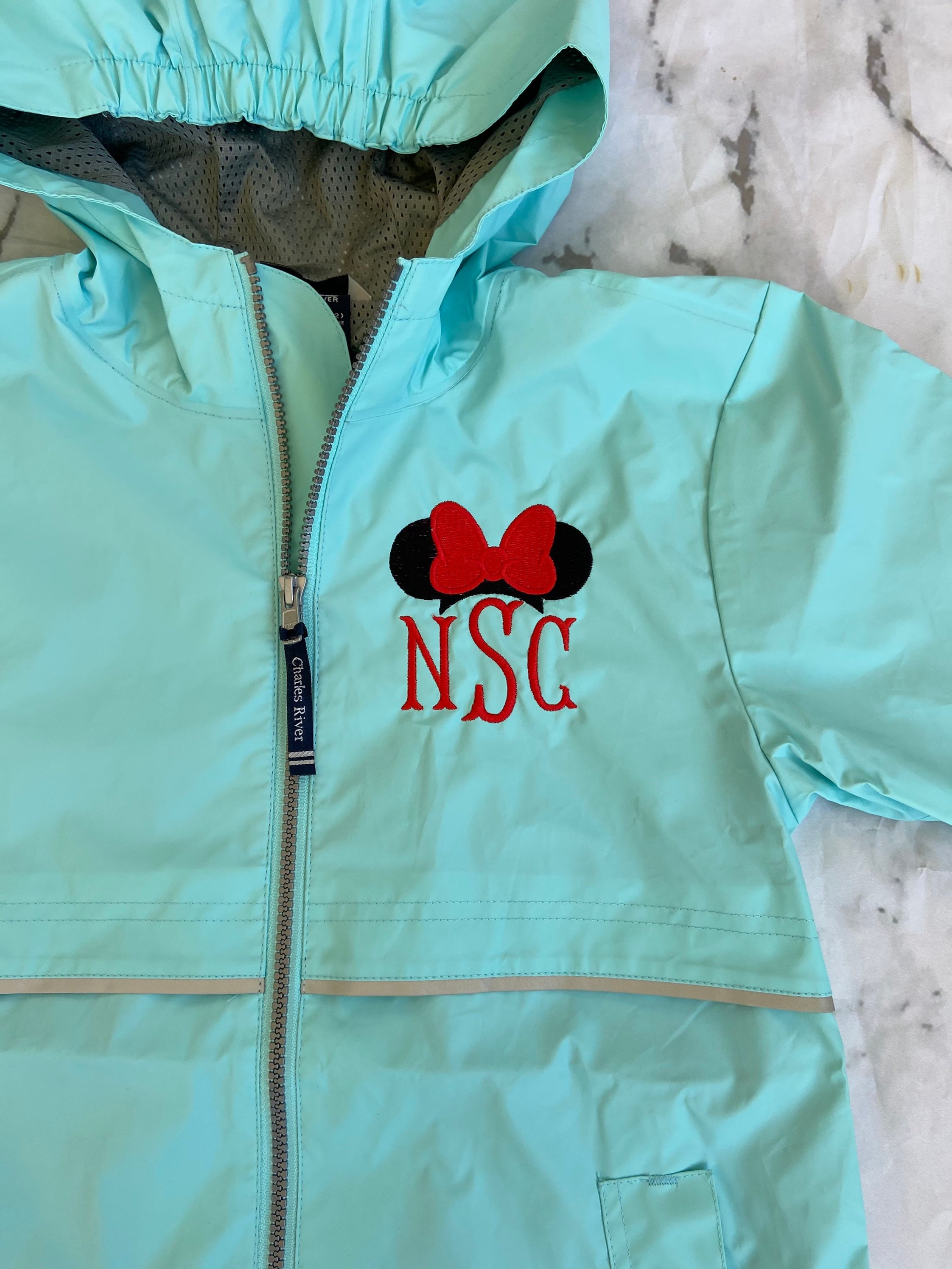 Girls Disney Monogram Rain Jacket for YOUTH , Minnie Mouse Mickey Mouse ...