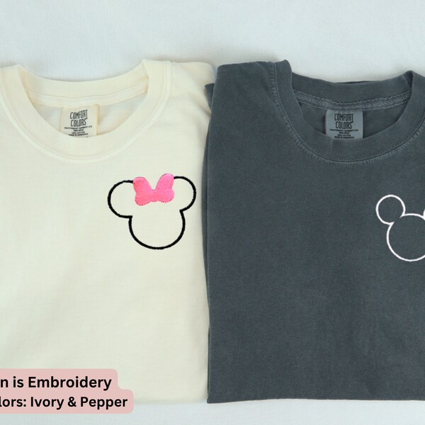 Womens Minnie Embroidered Shirt Etsy