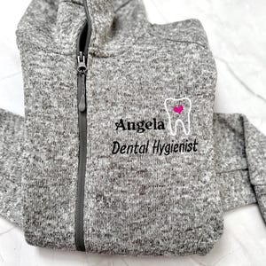 Dental Hygienist Personalized Jacket, Monogram Dental Assistant Jacket, Dentist Office Jacket