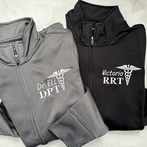 Physical Therapist Jacket for Women, Credentials Healthcare Caduceus Jacket for Women, PT Jacket