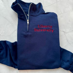 Custom College Quarter Zip Sweatshirt, College Merch, University Team Sweatshirt, College custom apparel image 8