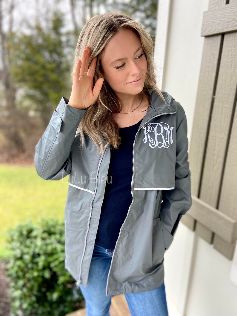 FREE CHEST MONOGRAM 11 color options Charles Rivers Monogram Rain Jacket Women/'s Rain Jacket