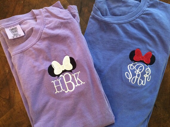 minnie mouse monogram shirt