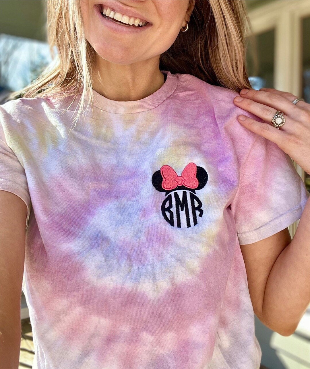 womens tie dye disney shirt