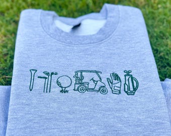 Sweat-shirt brodé à emblème du golf : vêtements d'équipe de golf pour femmes