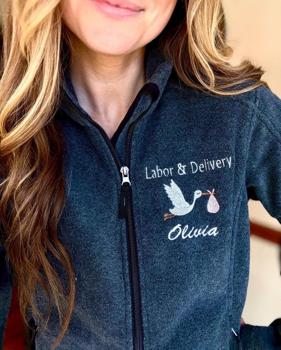 Labor and Delivery Nurse Jacket, Stork L&D Nurse Jacket, NICU
