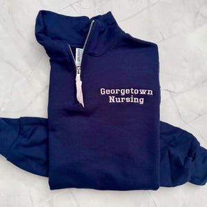 Custom College Quarter Zip Sweatshirt, College Merch, University Team Sweatshirt, College custom apparel image 2