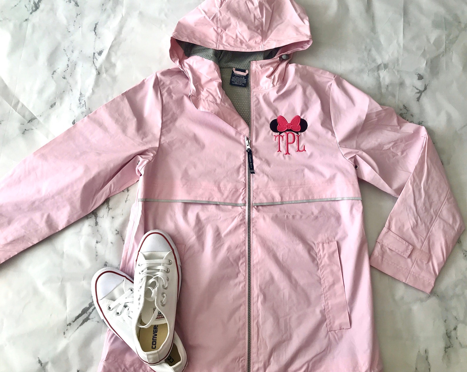 Disney Monogram Rain Jacket for Women Minnie Mouse Mickey Etsy