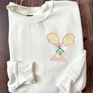 Youth Girls Tennis Sweatshirt, Tennis Team Personalized Sweatshirts