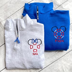 Disney Cruise Quarter Zippers, cerniera a un quarto personalizzata di Topolino e Minnie