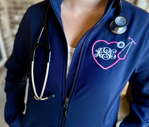 Registered Nurse Full-Zip Jacket for Women Smooth Jacket | Fully  Embroidered Monogram | Sew Perfect Design Co.