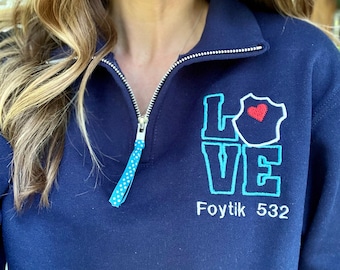 police wife quarter zip police wife sweatshirt custom police mom gift