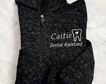 Chaqueta polar personalizada para asistente dental: regalo monogramado para consultorio dental