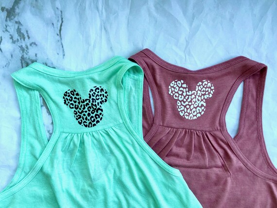 Disney Leopard Mickey Mouse Racerback Tank Top for Women