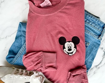 Maglietta a maniche lunghe Disney Vintage Topolino, Maglietta a maniche lunghe Comfort Colors Topolino