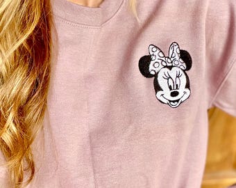 Disney Minnie Mouse sweatshirt , Vintage Minnie Mouse Sweatshirt, Retro Disney Crew Neck, Black & White Retro Minnie Shirt, Vintage Disney