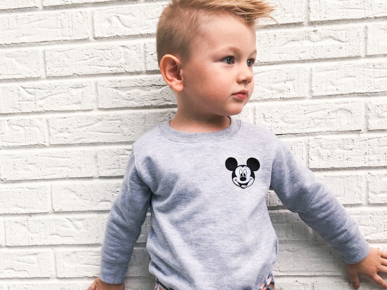 Toddler Boy Disney Sweatshirt Mickey Mouse Boys Embroidered sweatshirt Little Boy Disneyworld Shirt bild 3