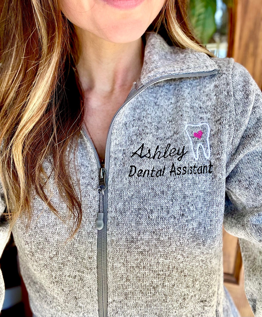 Dental Assistant Personalized Jacket, Monogram Dental Hygienist Jacket, Dentist Office Jacket Etsy