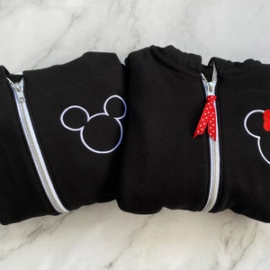 Disney Jackets for Family, Matching Disney Jackets, Brother and Sister Disney Jackets, Husband and Wife Minnie and Mickey Hooded Jackets