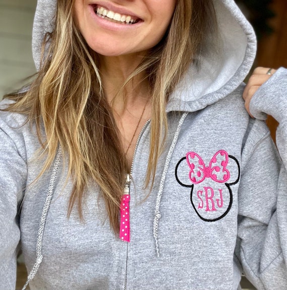 monogram fleece zip