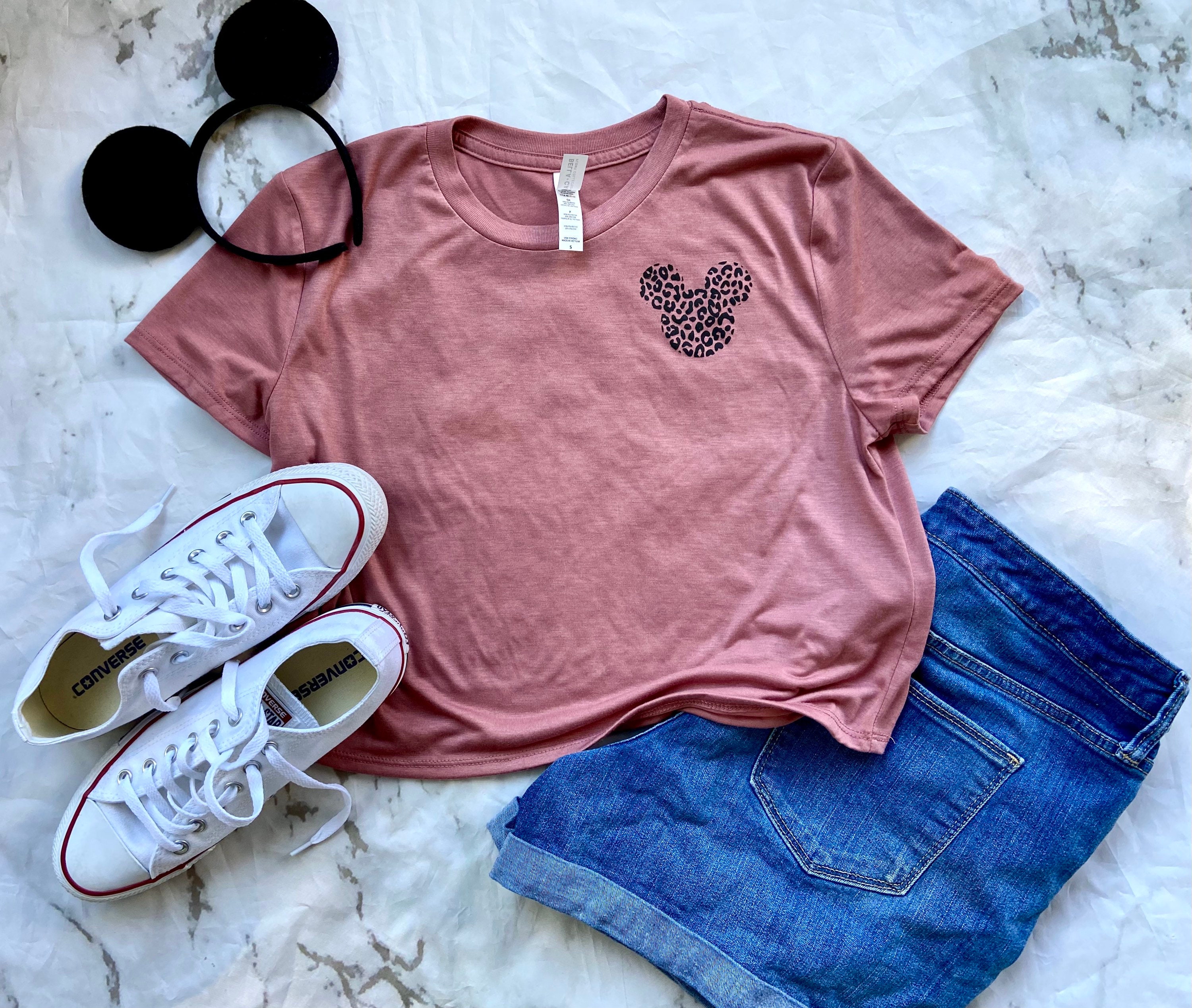 Disney Crop Top Short Sleeve Shirt Mickey Mouse for Women | Etsy