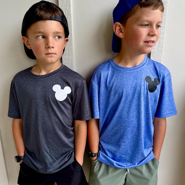 Boys Disney Athletic Dri fit Shirt, Youth Performance Mickey Mouse shirt