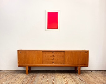 Mid-Century Modern Danish Sideboard or Credenza in Oak by H.W. Klein for Bramin, Denmark, 1960s