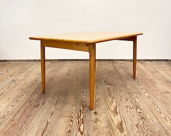 Mesa de comedor moderna de madera de roble de mediados de siglo, diseño danés, años 60, Dinamarca