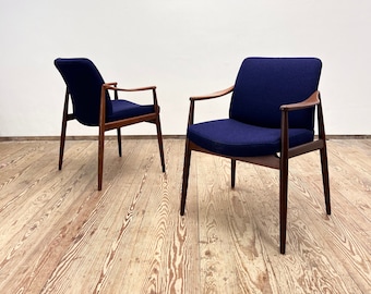 Mid-Century Modern Teak Armchairs by Hartmut Lohmeyer for Wilkhahn, 1950s, Set of 2