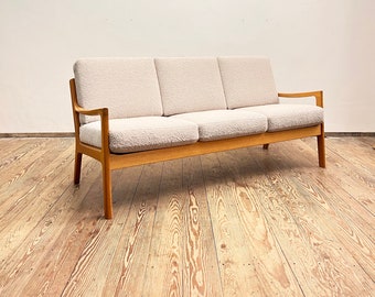 Three Seat Sofa, Oak wood,  by Ole Wanscher for France & Son, Senator Series, Mid Century Modern Danish Design, 1950er