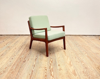 Teak armchair or easy chair by Ole Wanscher for France & Son, Senator Series, Mid Century Modern Danish Design, 1950er
