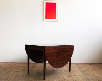 Mid Century Drop Leave Rosewood Dining Table, Model 227 by Arne Vodder for Sibast