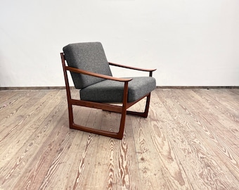 Teak Lounge Armchair by Peter Hvidt for France & Son, Danish Mid Century Design Lounge Easy Chair, 1950er