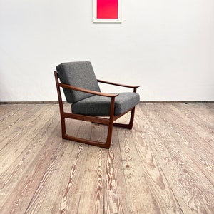Teak Lounge Armchair by Peter Hvidt for France & Son, Danish Mid Century Design Lounge Easy Chair, 1950er