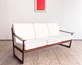 3 Seat Sofa by Peter Hvidt, Model FD 130/3, Teak Wood,  Midcentury Modern Design