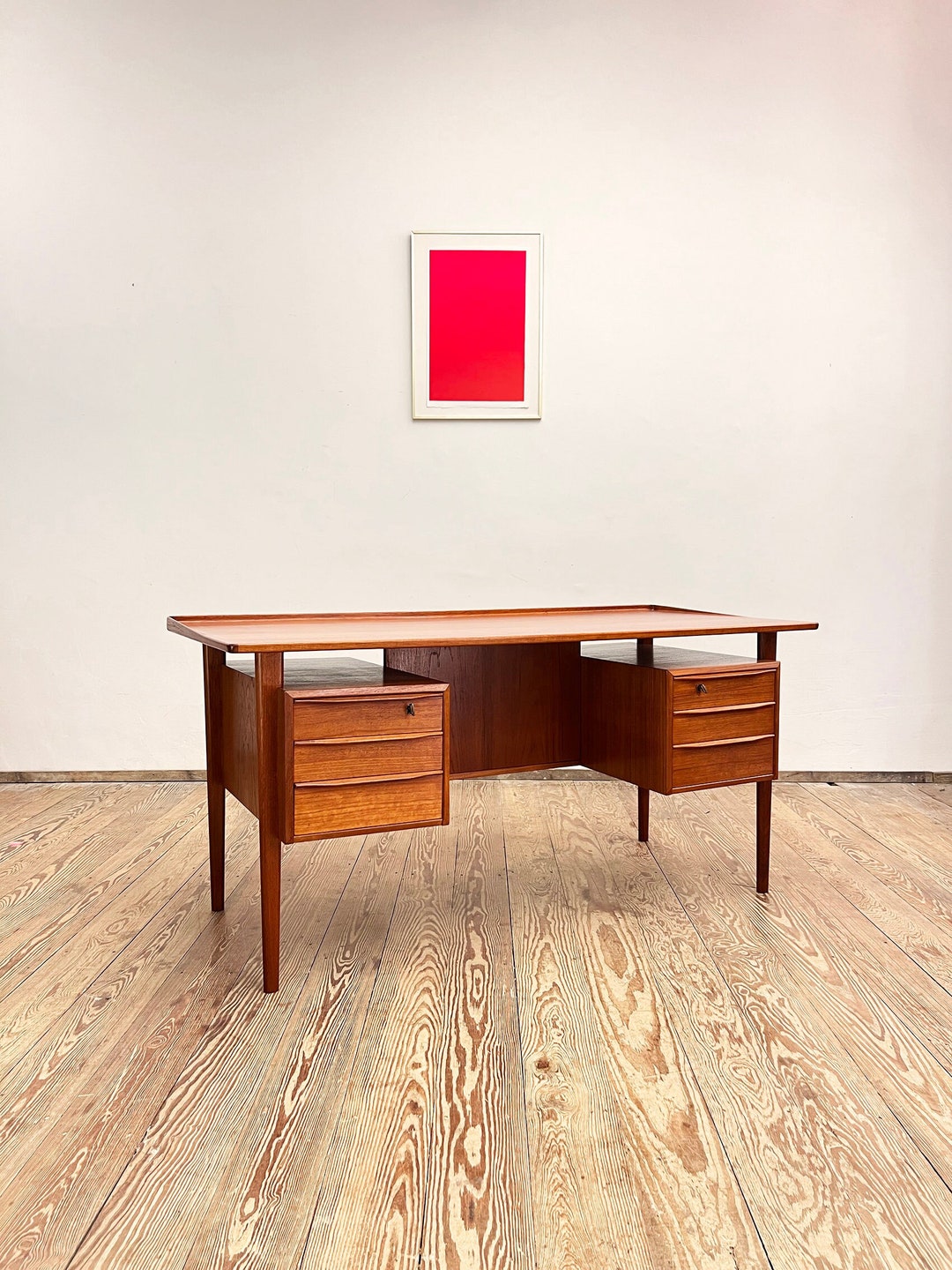 Mid-century Modern Writing Desk, Teak Wood, Danish Design by Peter ...
