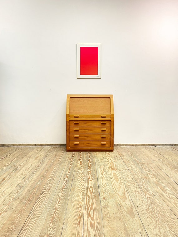Danish Mid Century Teak Writing Cabinet Bureau or Secretary Desk