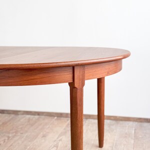 Round Extendable Mid Century Modern Teak Dining Table, Danish Design ...