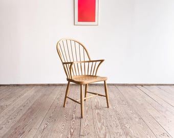CH18A Windsor Chair by Frits Henningsen, Oak Wood