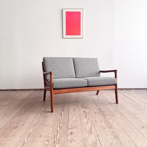 Mid-Century Modern Two-Seater Sofa, Danish Design made out of teak wood, 1950s
