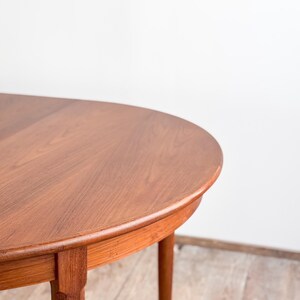 Round Extendable Mid Century Modern Teak Dining Table, Danish Design ...